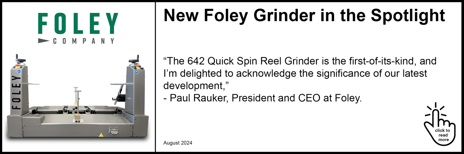 New Foley Grinder in the Spotlight